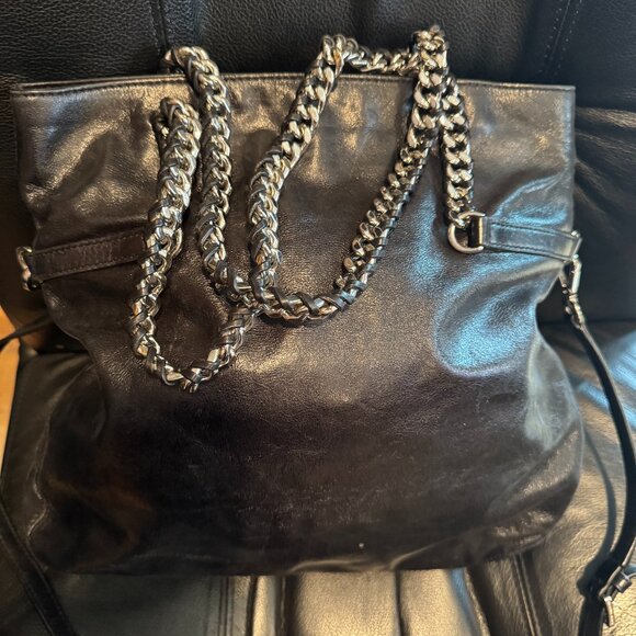Michael Kors Black Leather Handbag - Picture 1 of 4